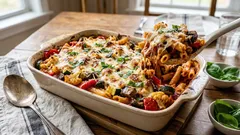 Ziti de legumes assado no forno: um jantar nutritivo que pode ser preparado para vários dias
