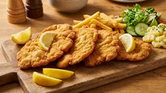 Schnitzel com crosta perfeita: técnica usada em restaurantes