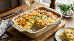 Batata assada com molho cremoso e crosta dourada: receita passo a passo